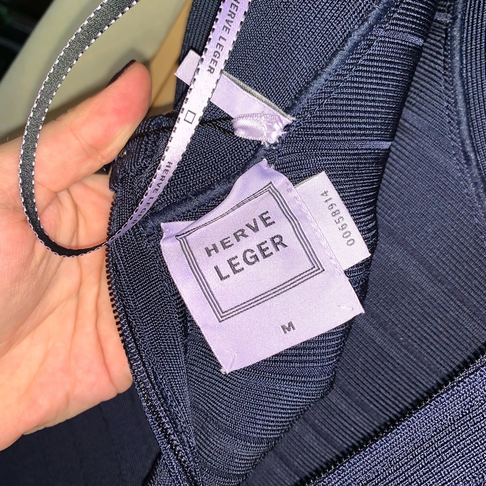 Herve Leger Pacific Blue Eva Dress NWT - Picture 5 of 5
